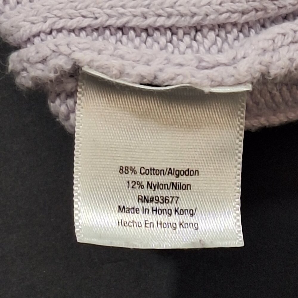 St. John’s Bay Classic Cable Knit Sweater Women’s Medium Lavender Light Purple - Picture 14 of 15